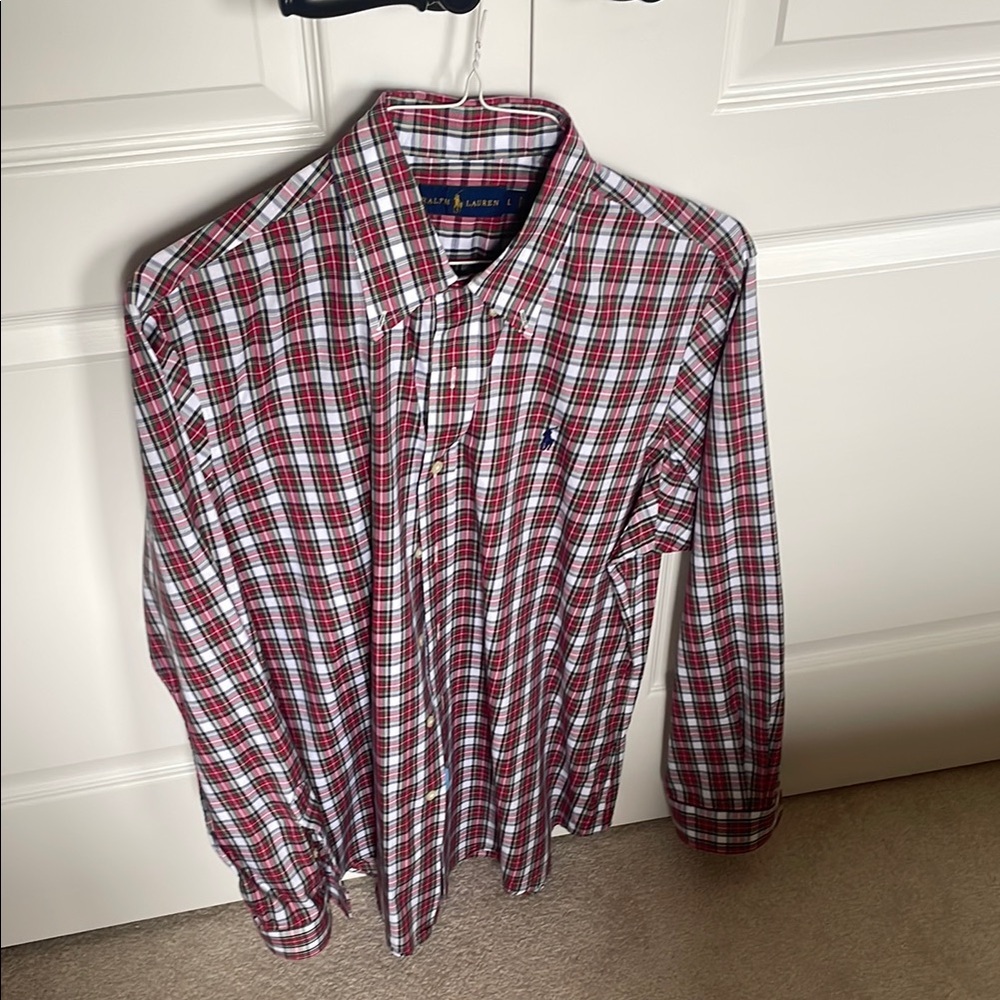 Ralph Lauren Men's Red Plaid Shirt